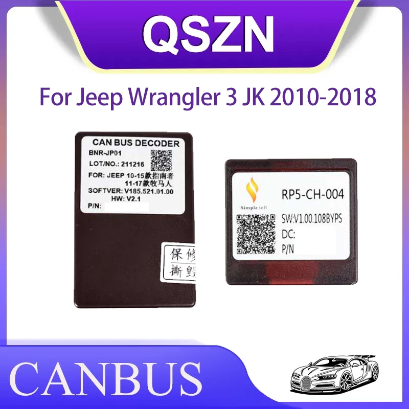

Автомобильный декодер Canbus, Android автомобильный радиоприемник Canbus для Jeep Wrangler 3 JK 2010-2018, Радио Android с жгутом проводов и кабелем питания