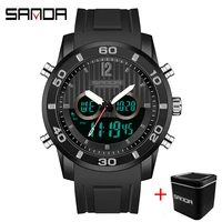 sanda hot electronics wristwatches men digital watch sport led watches shock big dial military watches army waterproof clocks