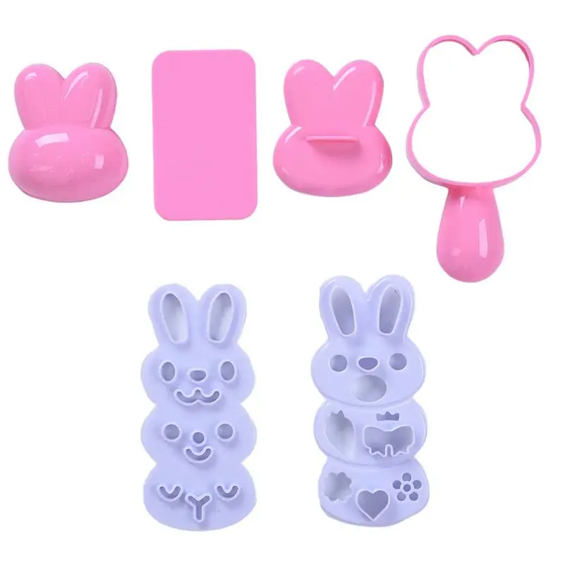 

Small Rabbitshaped Cartoon Sushi Maker Boiled Egg Rice Roll Mold Kitchen DIY Chef Rice Ball Bento Moulds Kitchen Accessory