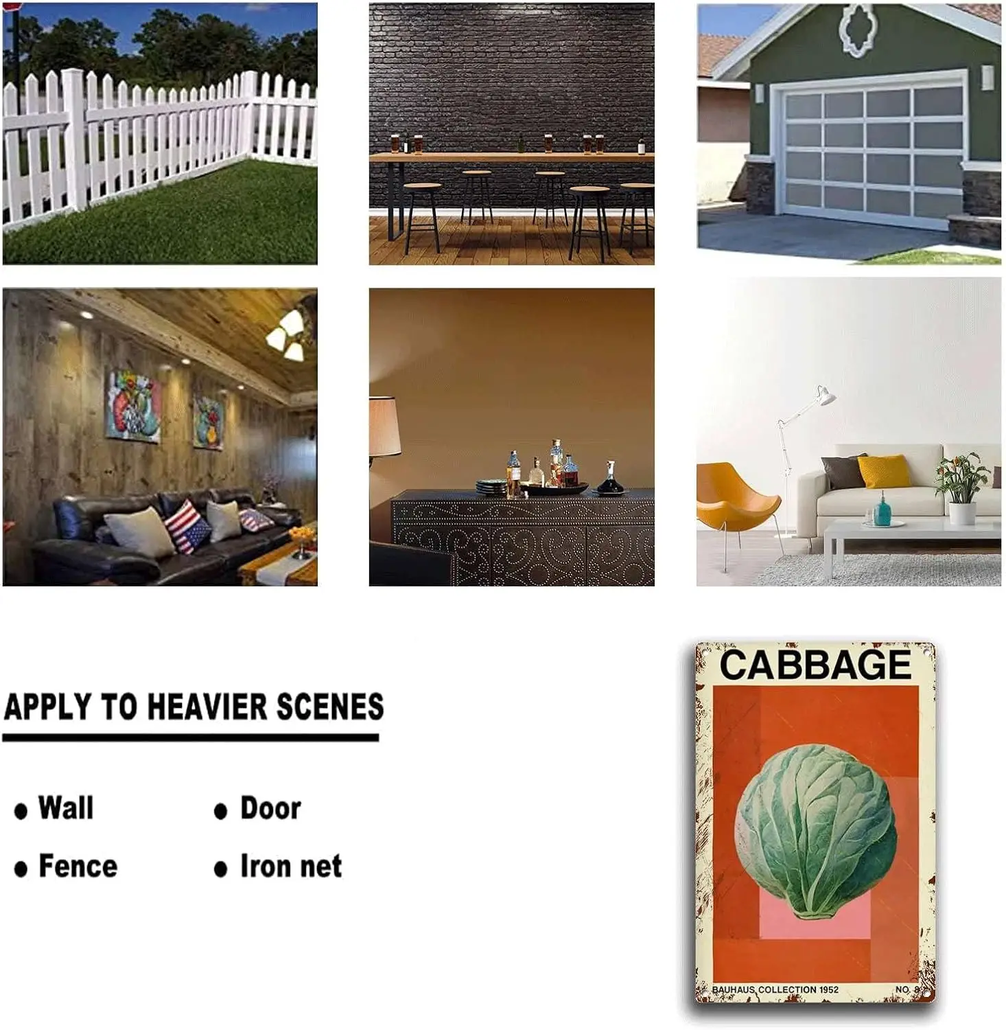 Tn Sgn Ретро Vegetble rt Plnt Crrot Eggplnt Cbbge Onon pes Vntge Style Metl Wll Decortve 8x12nch