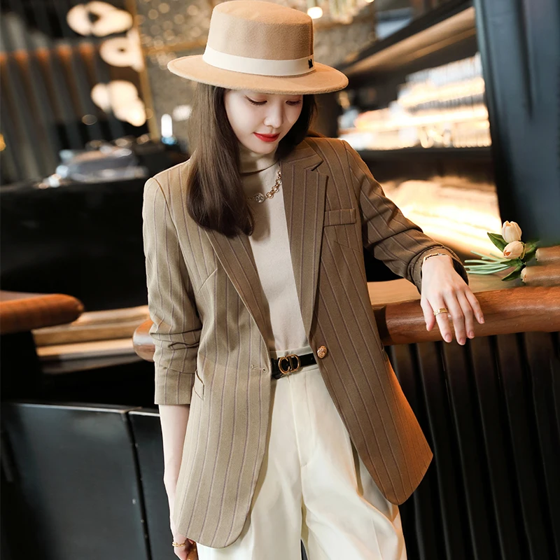 Korean autumn sports jacket women's oversized clothing Plaid sports jacket office women's jacket spring oversized clothing