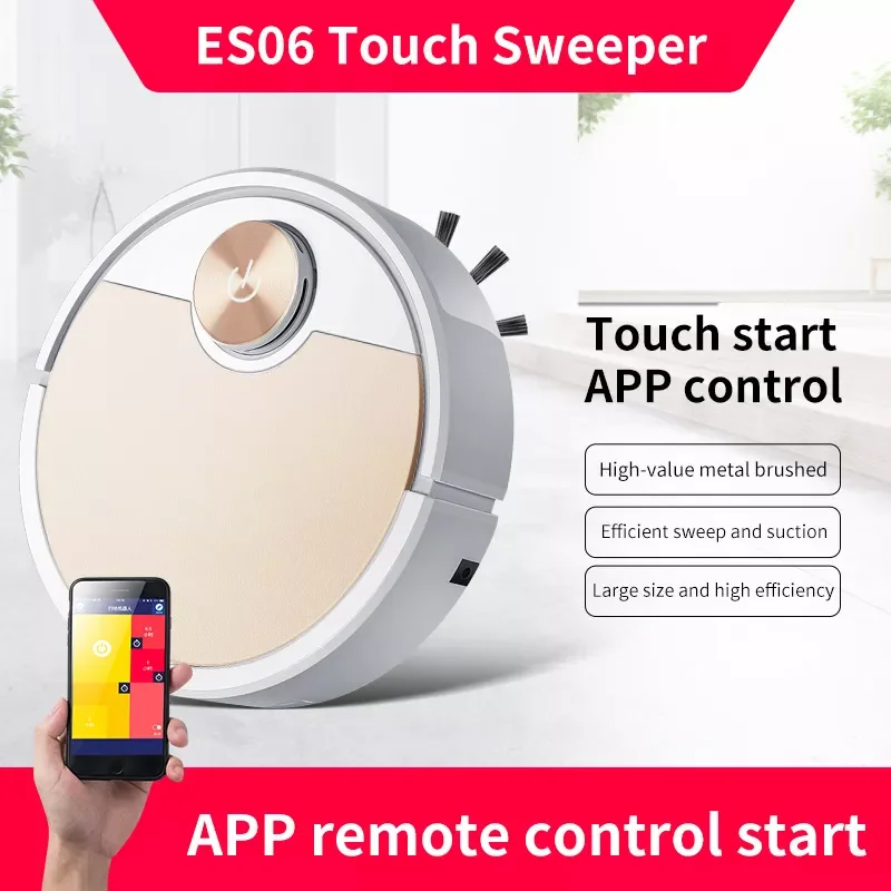 

ES06 Robot Vacuum Cleaner Smart Vaccum Cleaner for Home Bluetooth Phone App Control Automatic Dust Removal Cleaning Sweeper