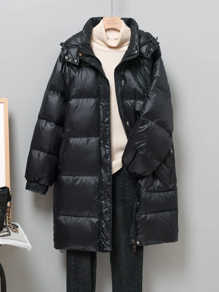 Women Long Down Jacket New Casual Style White Duck Down Jackets Autumn Winter Coats And Parkas Female Outwear
