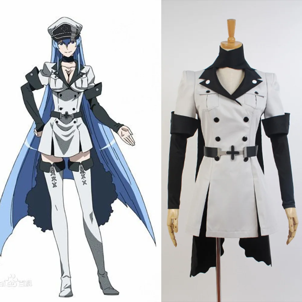 XS-2XL Japanese Anime Akame ga KILL Esdese Esdeath Cosplay Costume Halloween Party Women Uniform Full Sets Role Play C171M86