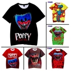 Детская игровая футболка для мальчиков с объемным принтом мака в стиле Харадзюку, повседневные футболки с коротким рукавом для девочек