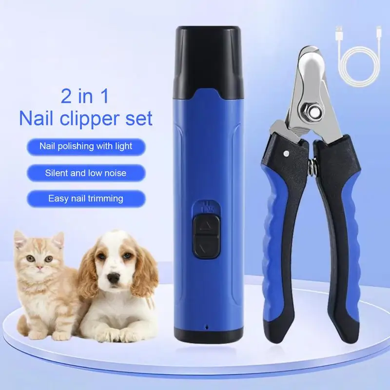 Электрическая машинка для стрижки ногтей домашних животных безопасная ухода за