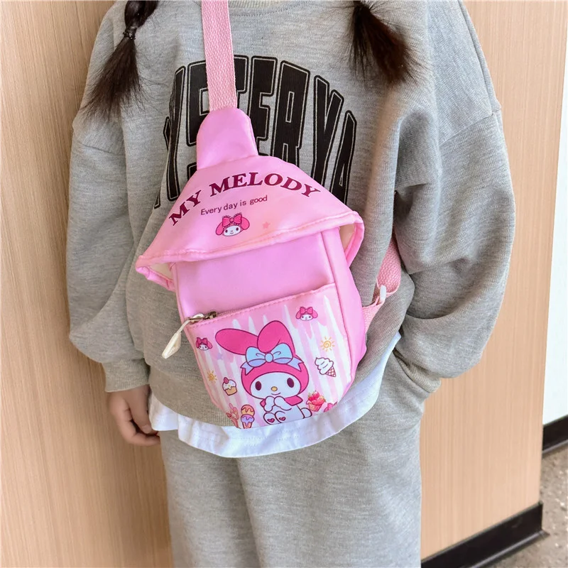 Kawaii Sanrio сумка Hello Kitty Kuromi нагрудная Cinnamoroll через плечо сумки для путешествий