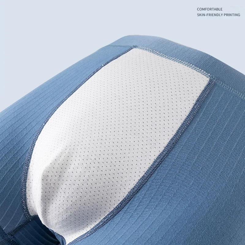 FK Cotton Mens Underwear Vertical Striped Boxer Black Sexy Shorts U Convex Pouch Underpant Soft Elastic Trunks Solid Boxers 4PCS