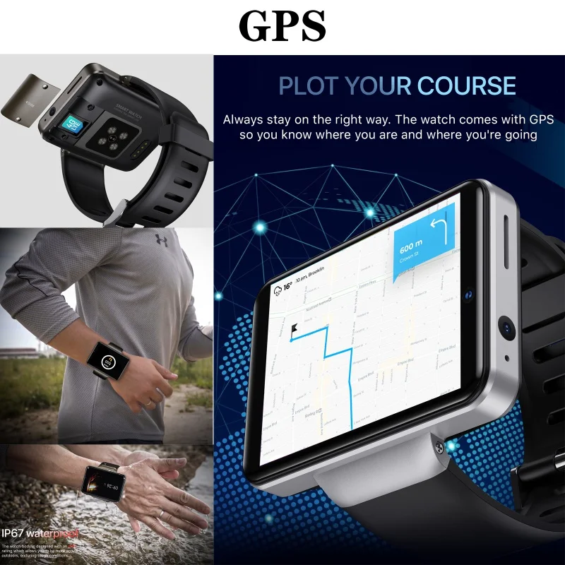 Детские умные часы 4G GPS Wi-Fi Android для мужчин 2022 3G 32G 2080 мАч аккумулятор двойная