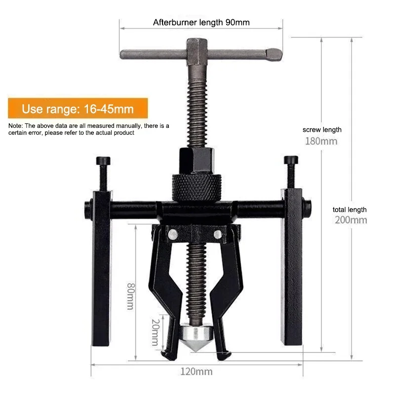 Инструмент для демонтажа подшипника внутреннего диаметра лошади трехкулачковый