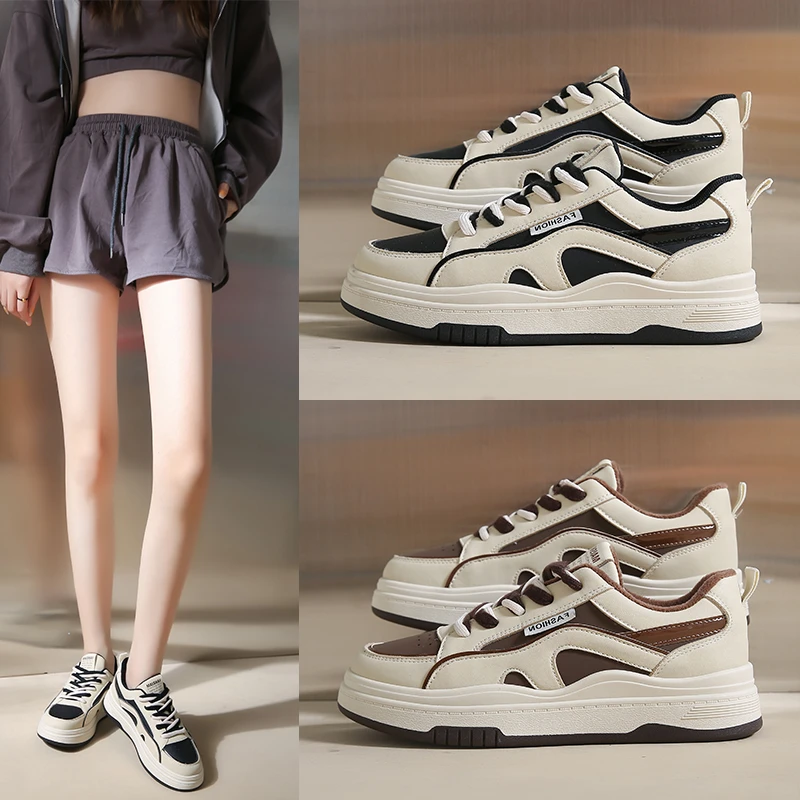 

2022 Wholesale sports shoes Women's spring and summer versatile leisure students' leisure thick soled dad shoes casual shoes