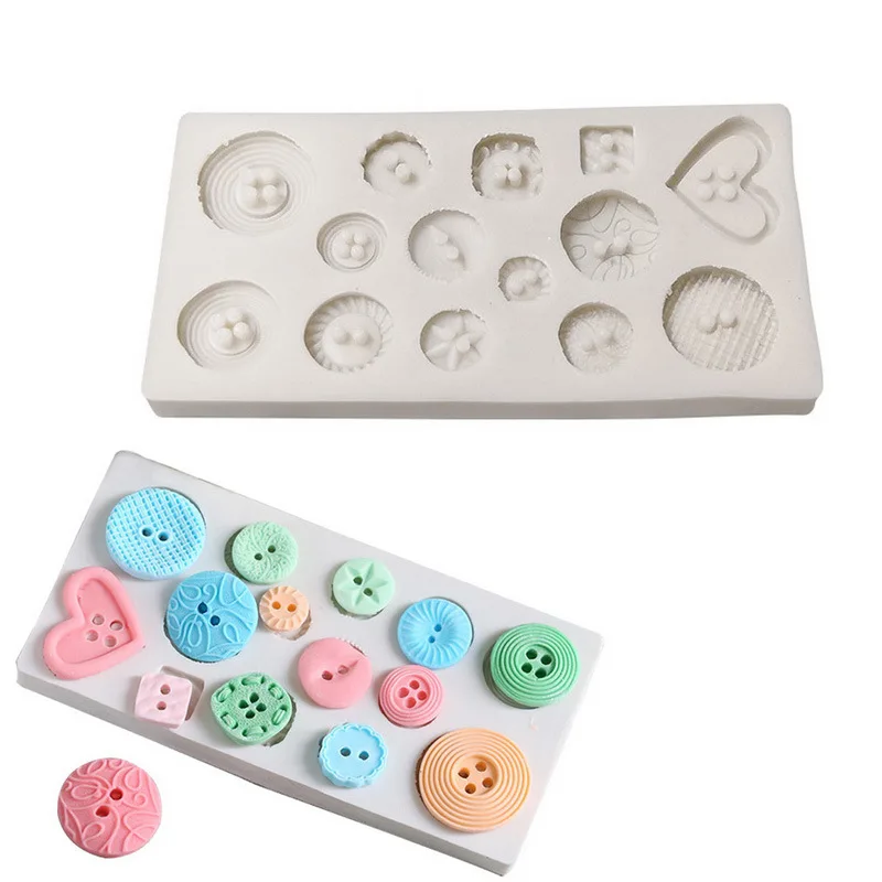 

Button Shape Silicone Mold Cake Decorating Tools DIY Chocolate Confectionery Fondant Candy Mould Kitchen Baking Accessories