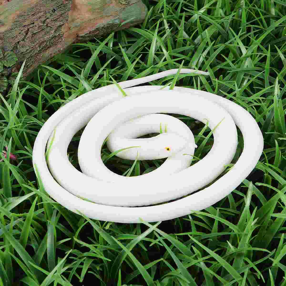 

Plastic Models Halloween Simulation Snake Toy Fake Prank Prop Rubber White Child