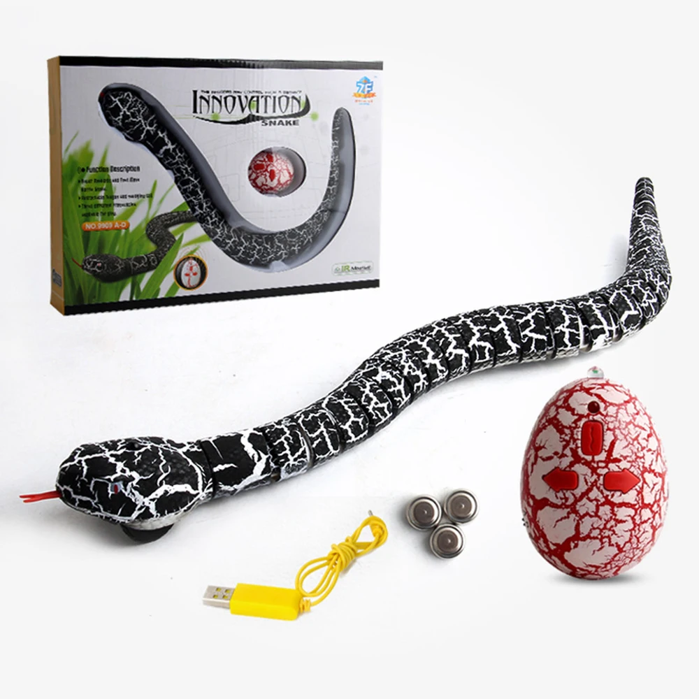 

RC Animal Infrared Remote Control Snake with Egg Rattlesnake Kids Electric Toy Trick Mischief Toys Children Funny Novelty Gift