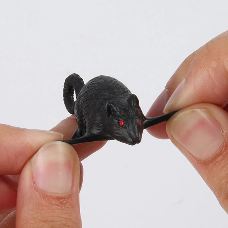 8 шт. Черная мягкая пластиковая модель мыши реквизит для Хэллоуина подарки