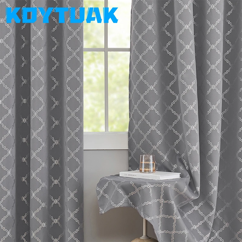Хит продаж, серебряные занавески, современные занавески для гостиной, спальни, плотные занавески, однотонные занавески, домашний декор
