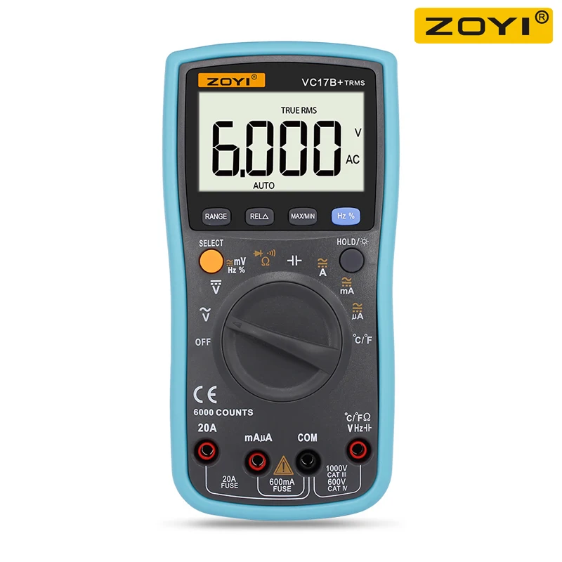 Zoyi Vc17b Mais Multímetro Digital 6000 Contagens Multimetro Multímetro Profissional Digital Transistor Capacitor Tester Lcr Esrmeter
