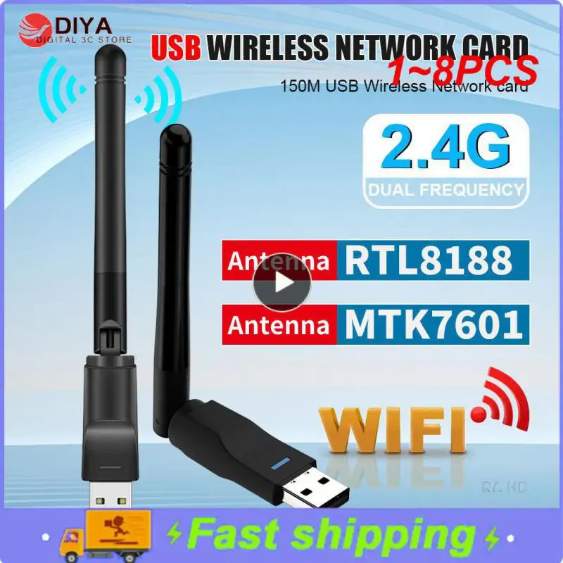 

Беспроводной мини USB Wi-Fi адаптер 150 Мбит/с, 1-8 шт.