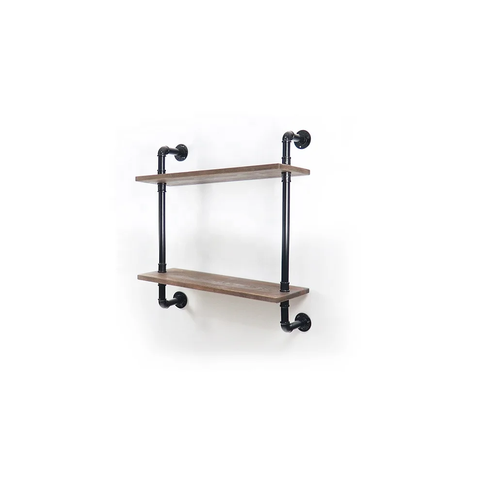 

DIY Industrial Pipe Shelf Retro Wall Mount Iron Pipe stainless steel Shelf Floating Bracket