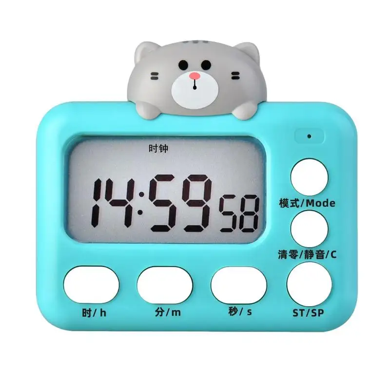 

Timer For Kids Cartoon Cat Digital Cooking Timer Loud Alarm Classroom Timers For Teachers Multifunctional Countdown Timer For