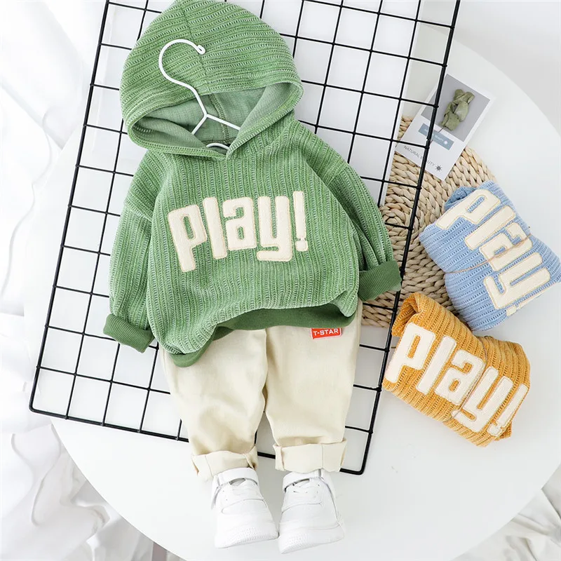 2020 Spring Baby Casual Tracksuit Children Boy Girl Cotton Hoodies Pants 2Pcs/Sets Kids Leisure Causal Suit Infant Clothing Set