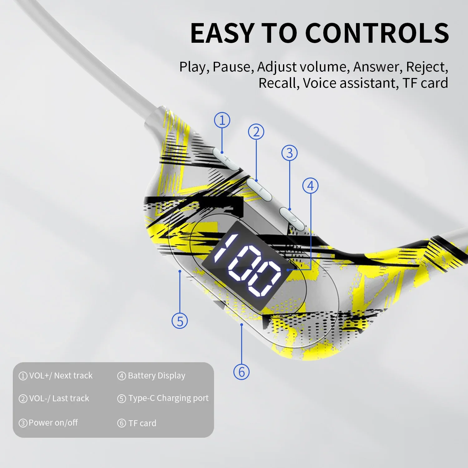 Беспроводные наушники AKZ-G9 с костной проводимостью