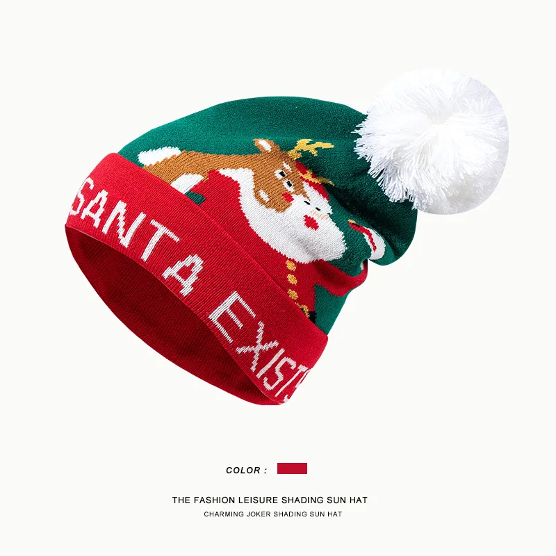 

Christmas Hat Christmas Decorations Plush Fur Ball Adult Christmas Hat Headdress Snowman Deer Hat Dress up