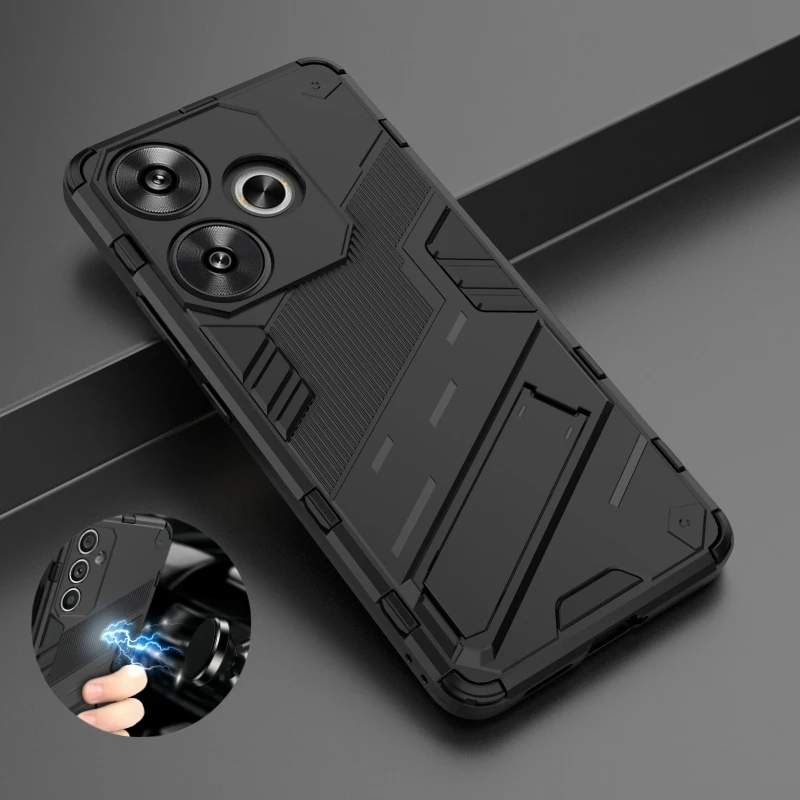 Armor Funda для Xiaomi Poco F6 5G Автомобильный магнитный держатель Противоударный чехол