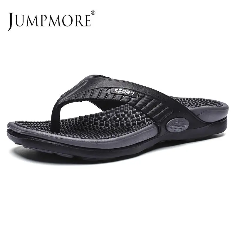 

Мужские Пляжные шлепанцы Jumpmore из ЭВА, массажные сандалии, модная обувь для студентов, размеры 40-45, лето
