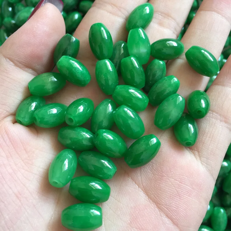 

Natural Jadeite Myanmar Emerald Jade Marquise Shape Beads For Jewelry Making Diy Bracelet Necklace Green Jades Bead Accessories