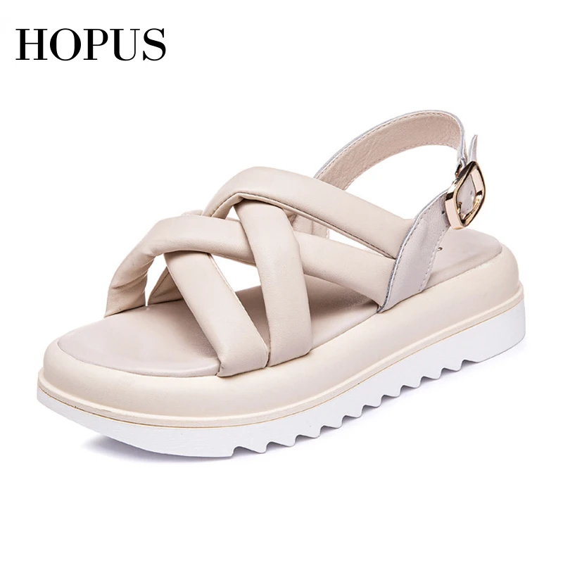 

HOPUS Sandals Women Summer New 2022 Fashion Elegant Platform Shoes Comfortable Woman Shoes Sports Beach Sandals Outdoor Open Toe
