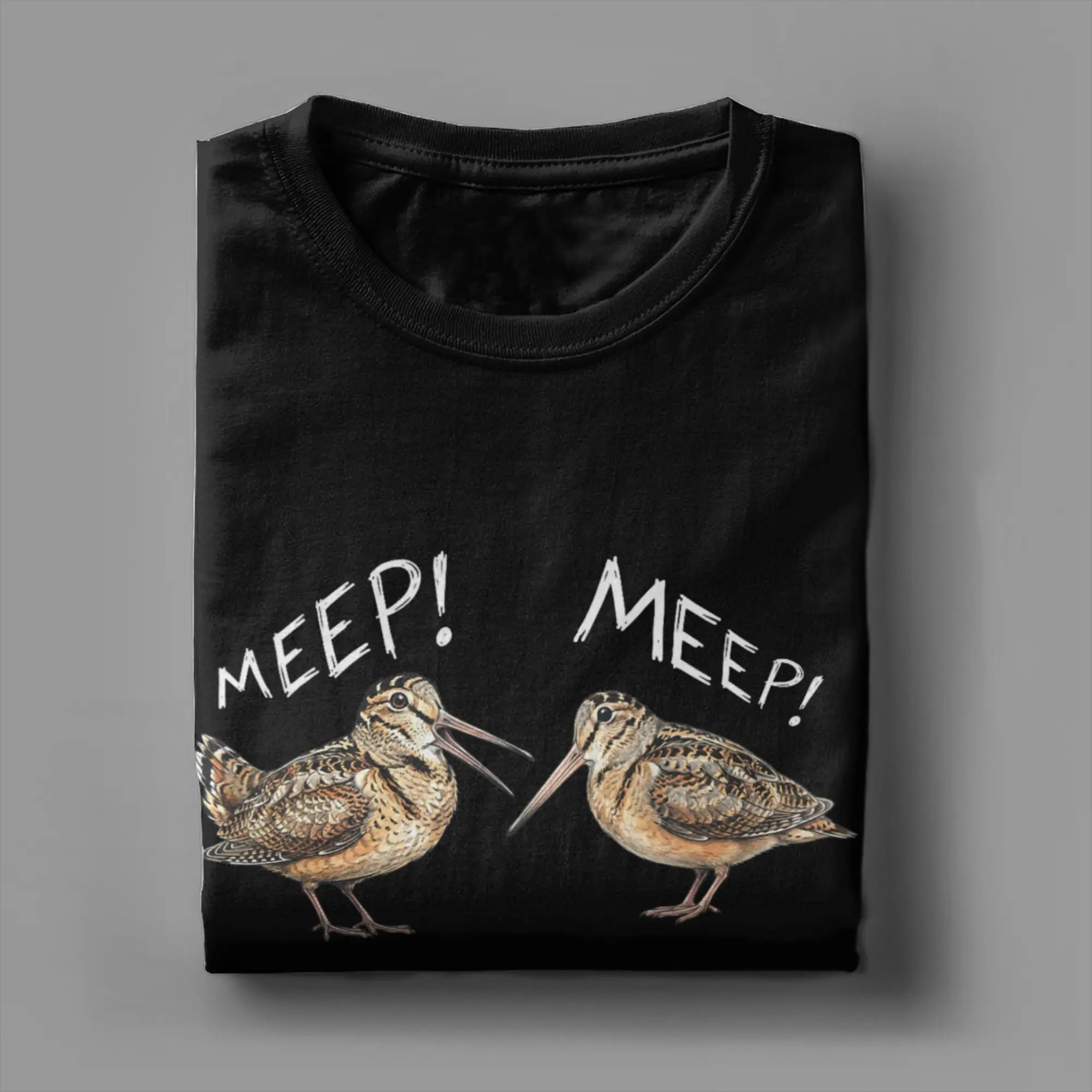 Фото Футболка с принтом Meep Bird Meme Saying Meep Birds American Woodcocks, мужская хлопковая футболка с круглым вырезом, футболка с короткими рукавами, одежда с короткими рукавами №2