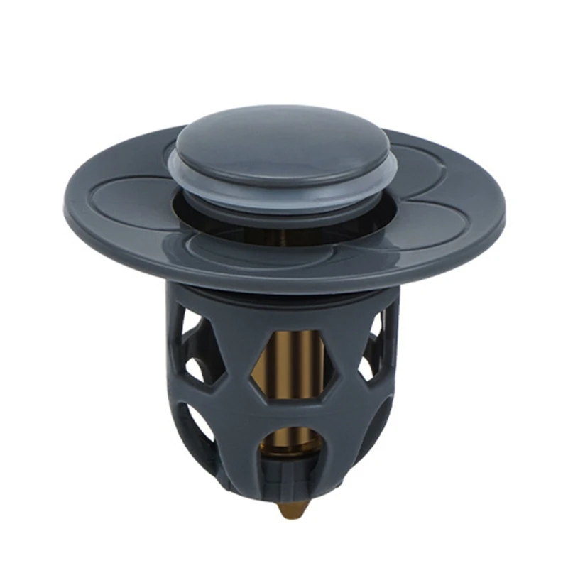 

H7EA Drain Filter Sink Drain Stopper Push-type Bounce Core Durable Hair Catcher