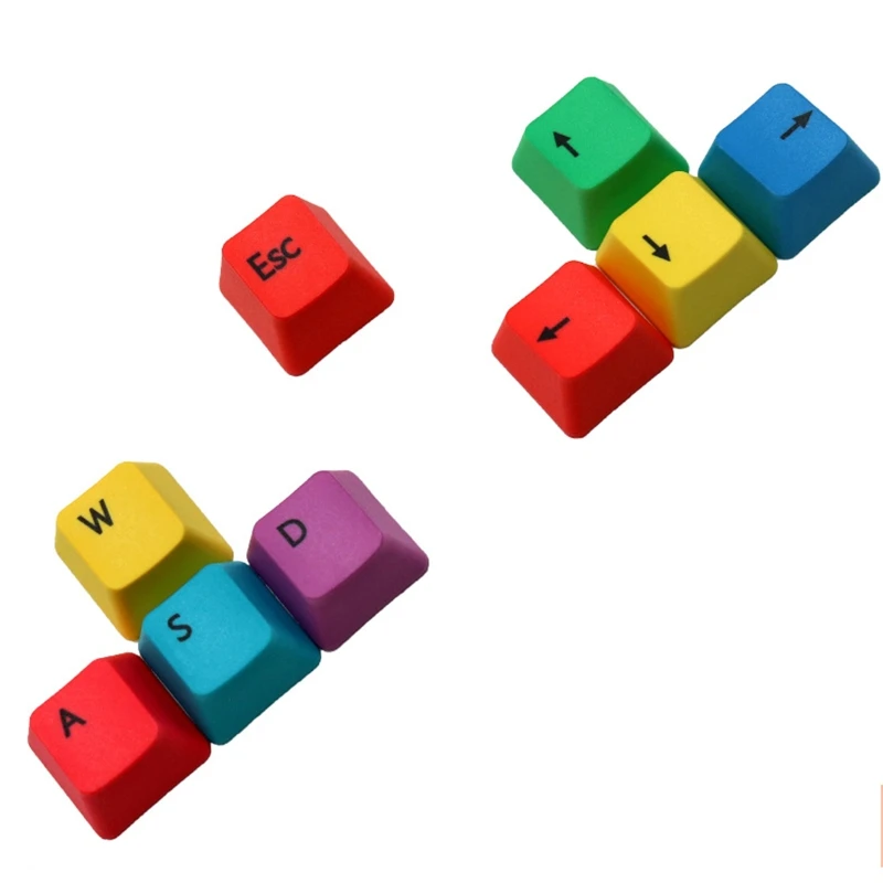 

Сменные механические колпачки для клавиатуры WASD направления OEM-профиль, модификаторы PBT RGBY, 9 клавиш, колпачки для