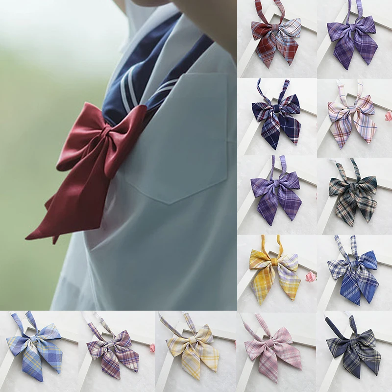 

Plaid Bowtie Feminine Casual Bow Tie For Women Uniform Collar Butterf Bowknot Adult Check Bow Ties Cravats Girls Bowties