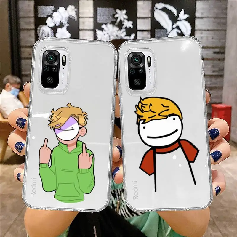 

Tommyinnit Dream Phone Case Transparent for Xiaomi mi 10T Poco F3 X3 M3 Redmi Note 11 8 9 9S 10 Pro
