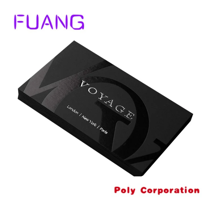 

Custom luxury black Paper Gold Edge Creative Gold Foil Business Cards