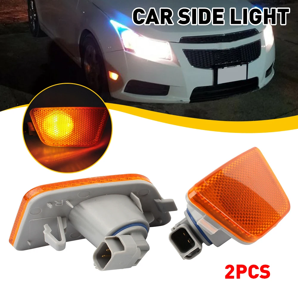 

2Pcs LED Front Bumper Mounted Side Marker Light LH RH for Chevrolet Chevy Cruze 2011-2015 & Cruze Limited 2016