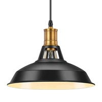 farmhouse industrial pendant lamp e27 vintage hanging light for kitchen island black white 27cm indoor lighting fixtures