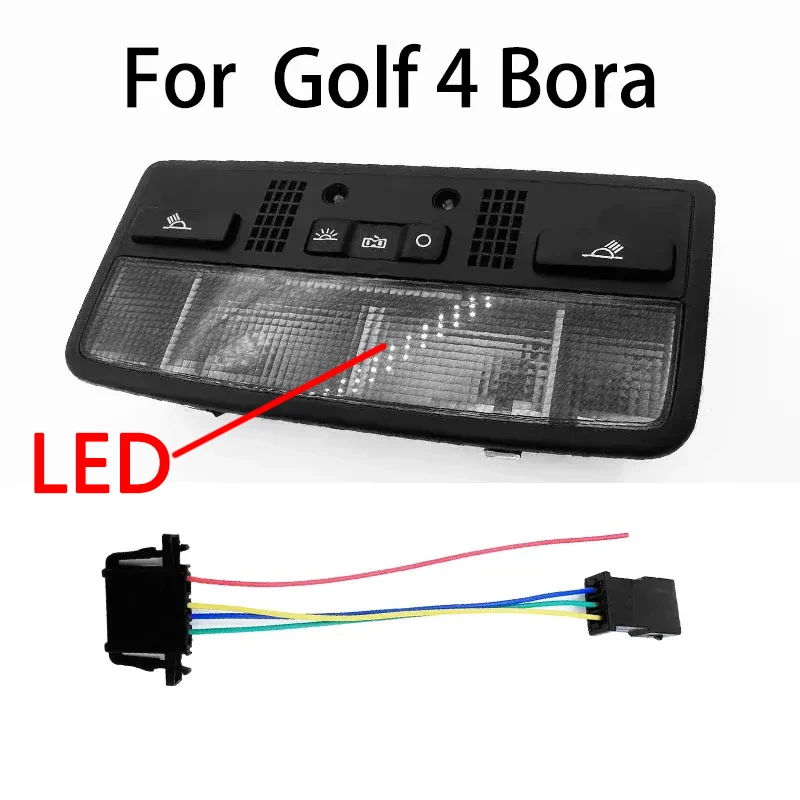 

Черный 3BD 947 105 2EN 3B7 947 105F 3BD 947105 Светодиодный белый цветной купольный светильник для внутреннего чтения для Passat B5 Golf 4 Bora