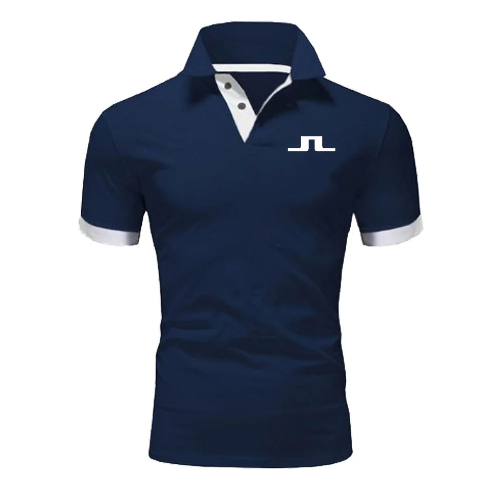 

2023 New Men's J LINDEBERG LOGO Polo Shirts Summer High Quality Casual Everyday Short Sleeve Lapel Top Slim FitT-Shirt