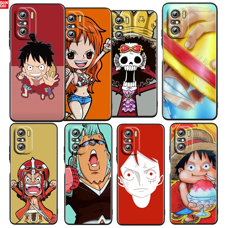

Cute ONE PIECE Anime Boys For Xiaomi Redmi K50 K40 Gaming K30 K20 Pro 5G 10X 9T 9C 9A 4G TPU Soft Black Phone Case Cover Capa