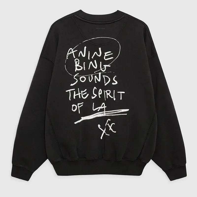 2024 ранняя осень новинка Niche AB черный женский свитер с принтом глаз изади граффити