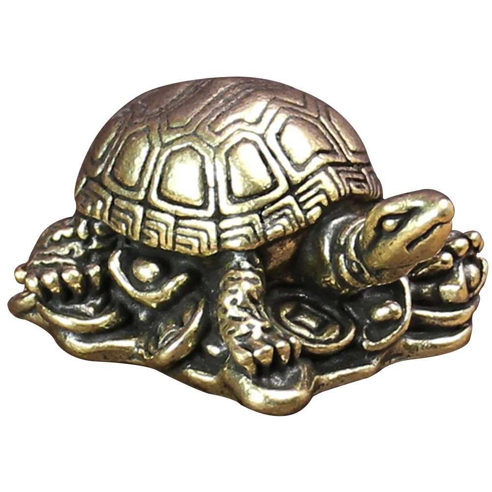 

Turtle Statue Tortoise Figurine Chinese Ornament Decor Money Fengshui Shui Feng Wealth Prosperity Brass Lucky Figurines Health