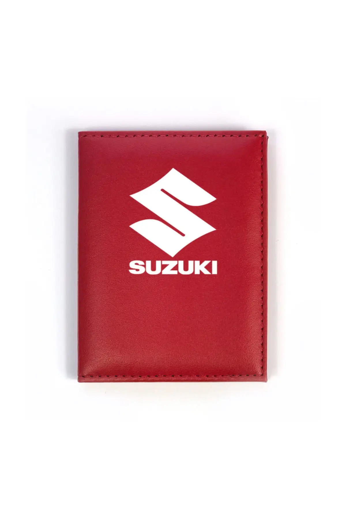 

Контейнер для удостоверения Suzuki Red, унисекс, 5 отделений, кожаный, с двойной прострочкой, прочный, легкий, для путешествий, с логотипом