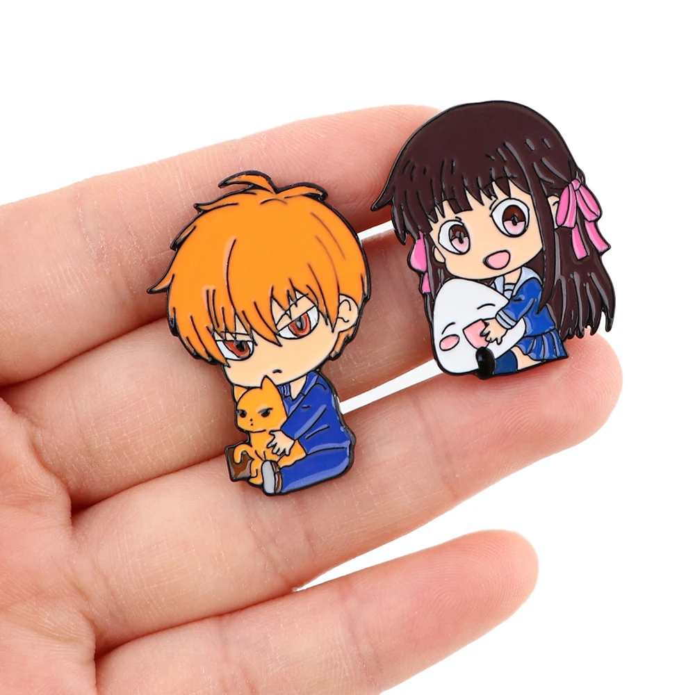 Эмалированная булавка в виде корзины с фруктами булавки для лацканов стиле аниме