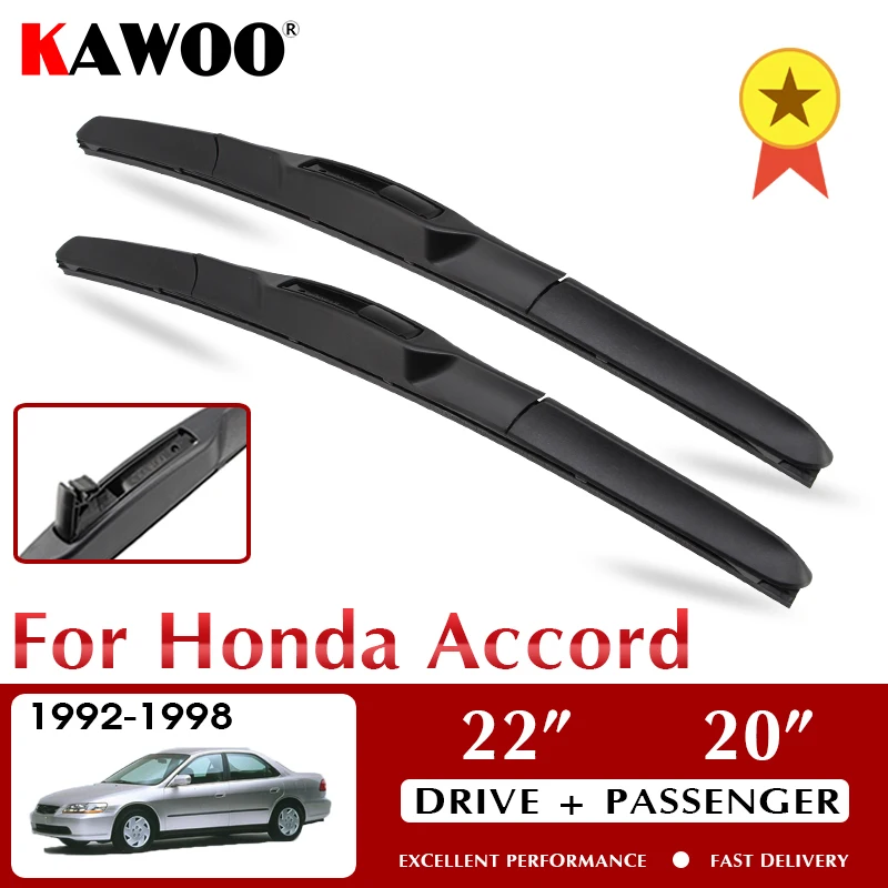 

KAWOO Wiper Front Car Wiper Blades For Honda Accord 1992-1998 Windshield Windscreen Front Window Accessories 22"+20" LHD RHD