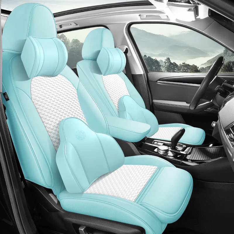 

Full Set Custom Car Seat Covers For Ford Focus MK4 2012-2018 Ice Silk Auto Vehicle Parts Interiors accesorios para vehículos