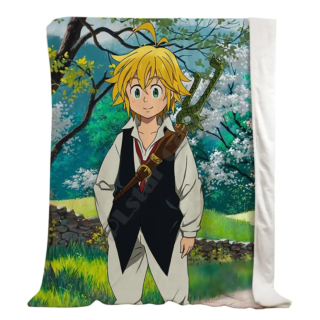 

PLstar Cosmos Anime The Seven Deadly Sins Flannel Blanket 3D Printed Blanket Kids Adult Soft Bed Cover Sheet Plush Blanket 04