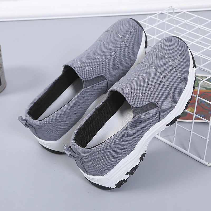 

Женские холщовые кроссовки, лоферы, Уличная обувь на платформе, однотонная спортивная обувь на плоской подошве, осень 2022, Женские Повседнев...